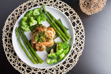 Shrimp Scampi with Asparagus
