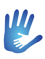 daddy and son holding hands. illustration design