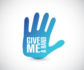 Fototapeta premium give me a hand illustration design