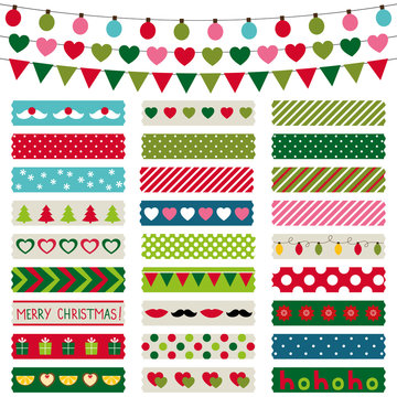 Christmas Decoration And Washi Tapes Set