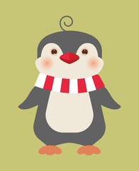 Obraz premium christmas penguin
