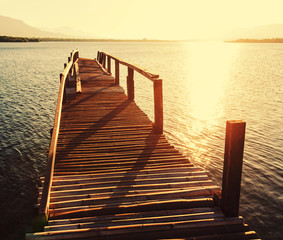Obraz premium Boardwalk on beach