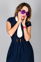 portrait of the surprised girl