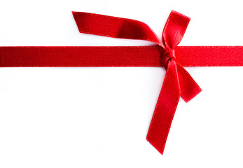 red ribbon and bow