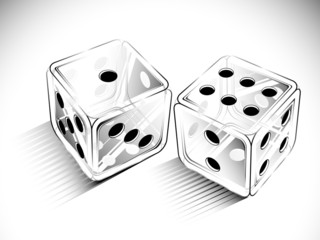 Transparent dice