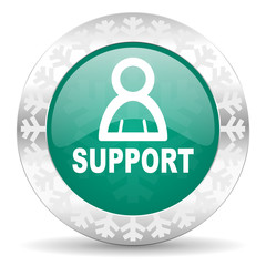 support green icon, christmas button