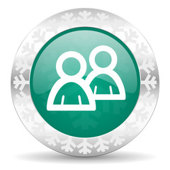 forum green icon, christmas button, people sign