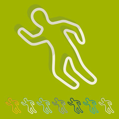 Obraz premium Flat design: scene of the crime