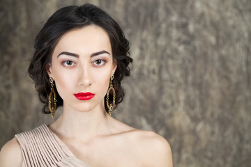 Beauty portrait of young attractive woman