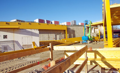 chantier-construction m&eacute;tallique et isolation