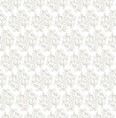 Elegant Seamless Pattern of Floral Vintage Classic Vines