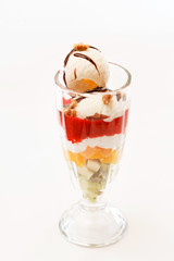 ice cream with fruits