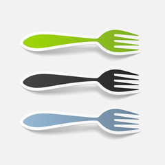 realistic design element: fork