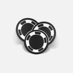 realistic design element: casino chips