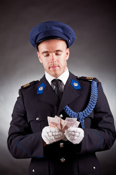 elegant soldier wearing uniform