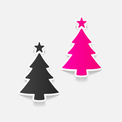 realistic design element: christmas tree