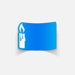 realistic design element: christmas candle