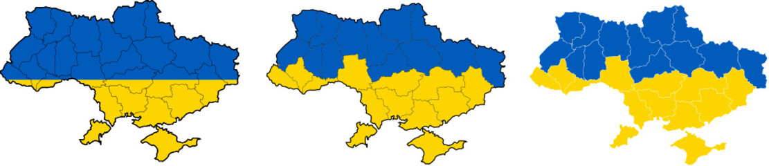 Obraz premium Mapa Ukrainy