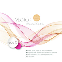 Abstract smoky waves  background. Template brochure design