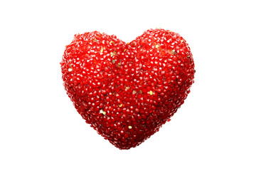 red heart isolated on a white background