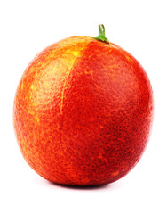 Sicilian red blood orange isolated on white