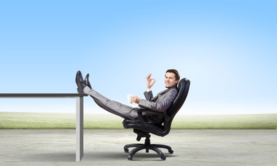 Businessman in chair