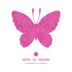 Vector pink abstract flowers texture butterfly silhouette