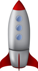 Vector cartoon rocket 1