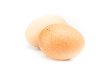 eggs isolated on white and gray background