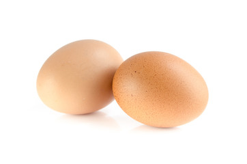 eggs isolated on white and gray background