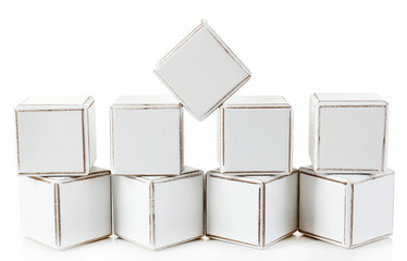 Educational cubes, isolated on white