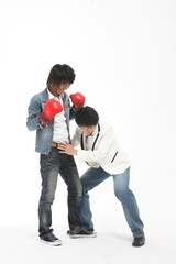 스튜디오 안의 소년들