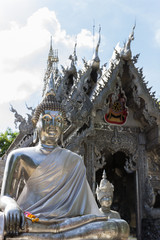 Fototapeta premium silver buddha statue