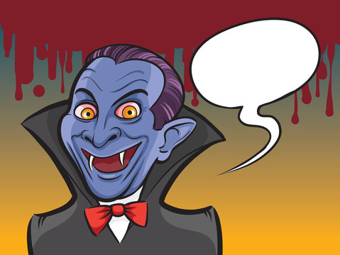 Vampire Halloween cartoon character