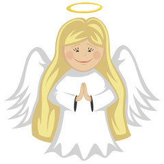 Little Cute Angels - blonde angel praying