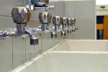 many Bath Taps of a nursery for children