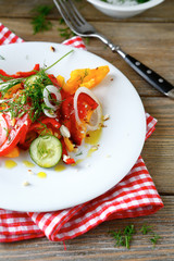 Diet salad with vegetables