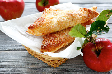 Two pieces of sweet pastry on a plate