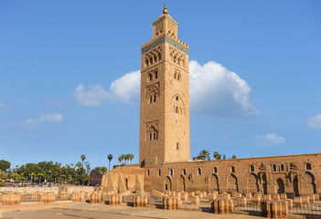 Fototapeta premium Koutoubia mosque in marrakech morocco.