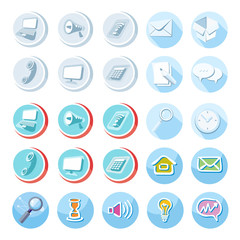 Electronic device icons in cartoon style