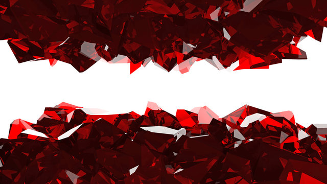 Cave of red fragments