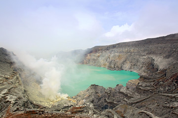 volcano Khava Ijen Sulfur Mine
