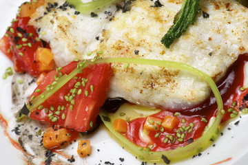 Conger with vegetables