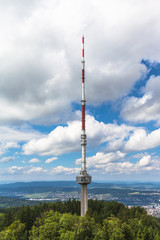 Televesion tower on top of uetliberg in Zurich
