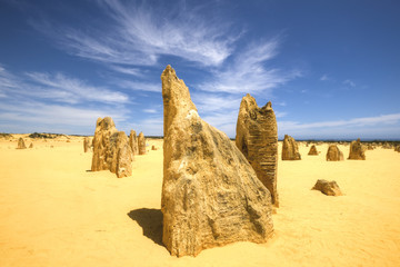 Fototapeta na wymiar Pinnacles Desert at Nambung National Park, Western Australia