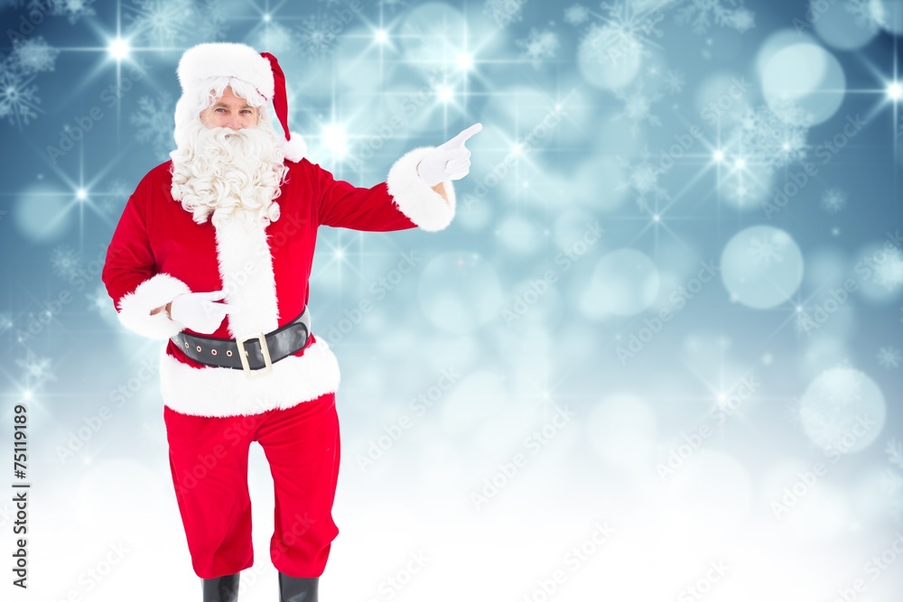 Poster composite image of portrait of santa claus doing gesture