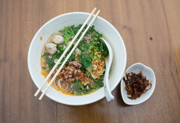 Thai Noodle Soup with Meat