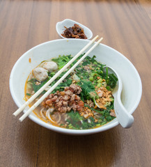 Thai Noodle Soup with Meat
