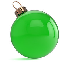 Fototapeta premium New Years Eve Christmas ball ornament green decoration