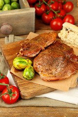 Roasted meat and vegetables